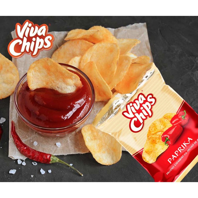 Viva chips cu aroma de ardei - Delumani - Magazin Romanesc 